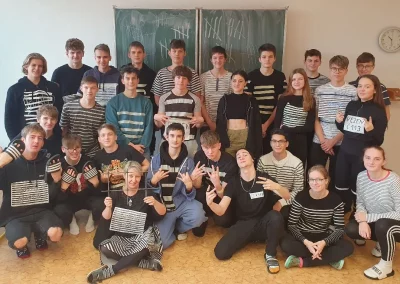 Prezident a proužkovaný den