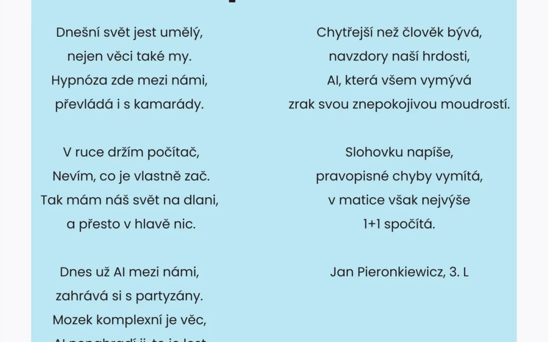 Zpěv AI (Tereza Pilná a Jan Pieronkiewicz, 3. L)